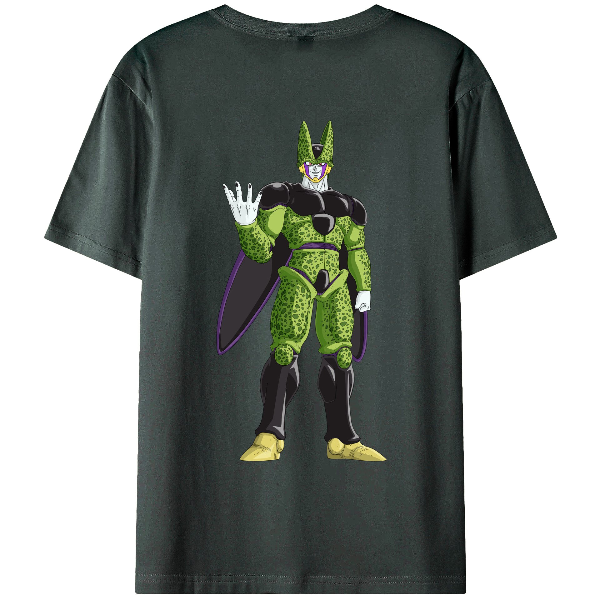 （画像用） ドラゴンボール セル DRAGON BALL Cell 綿100％ メンズ半袖Tシャツ（バックプリント） 通気性